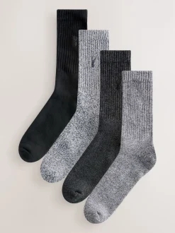 Gris torsadé - Lot de chaussettes épaisses brodées 4