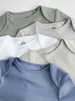 Gris/Blanc - Bodysuits à manches longues 5 Pack