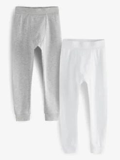Gris/Blanc - Lot de 2 leggings thermiques (2-16ans)