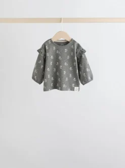 Gris/Crème Character - Ensemble haut à manches longues et leggings 6 pièces (0mois-3ans)