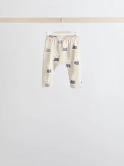 Gris/Crème Character - Ensemble haut à manches longues et leggings 6 pièces (0mois-3ans)