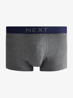 Gris/Marine - Lot de 4 - Boxers hipster 100% coton