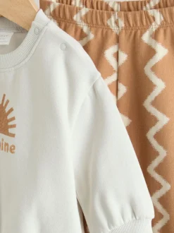 Gris/rouille - Ensemble sweat et pantalon de jogging bébé (0mois à2ans)