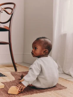 Gris/rouille - Ensemble sweat et pantalon de jogging bébé (0mois à2ans)