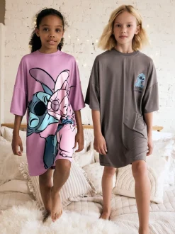 Gris/Violet - Lilo & Stitch Nighties 2 Pack (3-14ans)