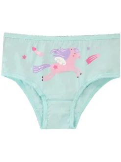 Harry Bear Filles Licorne 100% Coton Caleçons 5 Lot