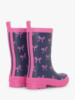 Hatley Bottes de pluie mates bleues à nœuds adolescentes