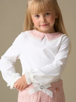 Haut Angel & Rocket Faye à manches longues avec col en tweed