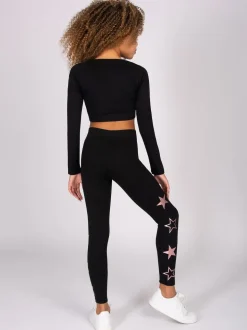 Haut court FILLE Pineapple à manches longues raglan