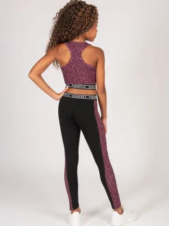 Haut court mi-long Pineapple imprimé léopard fille