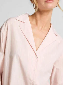 Haut de pyjama Hunkemoller en popeline de coton rose