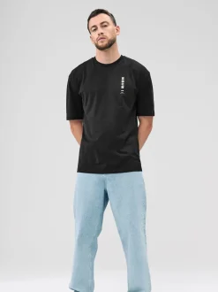 Hokusai noir - Coupe ample - T-shirt avec licence d’artiste