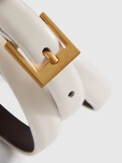 Hors blanc - Ceinture fine en cuir Reiss Holly