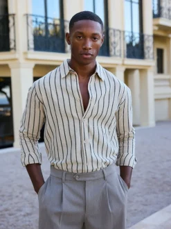 Hors blanc - Chemise MAUVAIS Bocelli à rayure manches longues