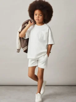 Hors blanc - Short Reiss Perry en coton brodé