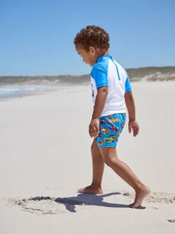 Hot Wheels - Ensemble Rash Gilet et short de bain (3mois-7ans)