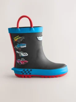 Hot Wheels noirs - Bottes de pluie à poignée