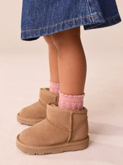 Hydrofuge marron bronzé - Bottes à enfiler en daim