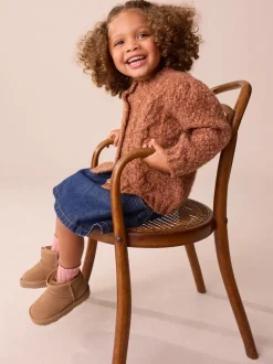 Hydrofuge marron bronzé - Bottes à enfiler en daim