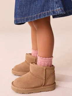 Hydrofuge marron bronzé - Bottes à enfiler en daim