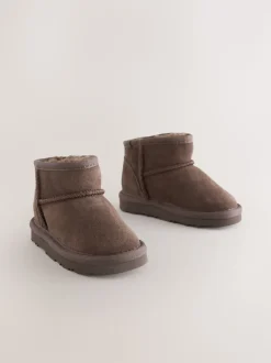 Hydrofuge marron chocolat - Bottes à enfiler en daim