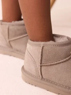 Hydrofuge marron vison - Bottes à enfiler en daim