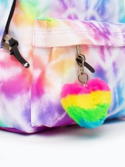 Hype. Sac à dos emblématique rose arc-en-ciel avec cœur tie-dye pour fille