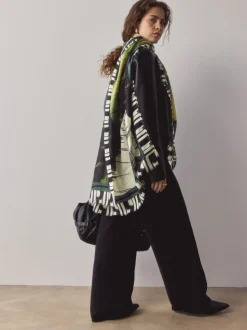 Impression De paume noire - Écharpe légère