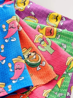 Imprimé alimentaire vif - Lot de 5 - Lot de 5 boxers Hipster