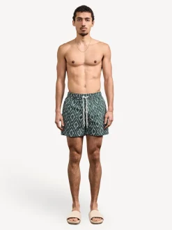 Imprimé Angra en raphia Vert - Shorts de bain Frescobol Carioca Rio