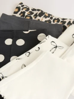 Imprimé animal - Lot de 5 leggings évasés (3mois-7ans)