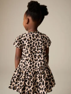 Imprimé animal - Robe en coton à manches courtes (3mois8ans)