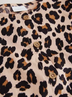 Imprimé animal - Robe en coton à manches courtes (3mois8ans)