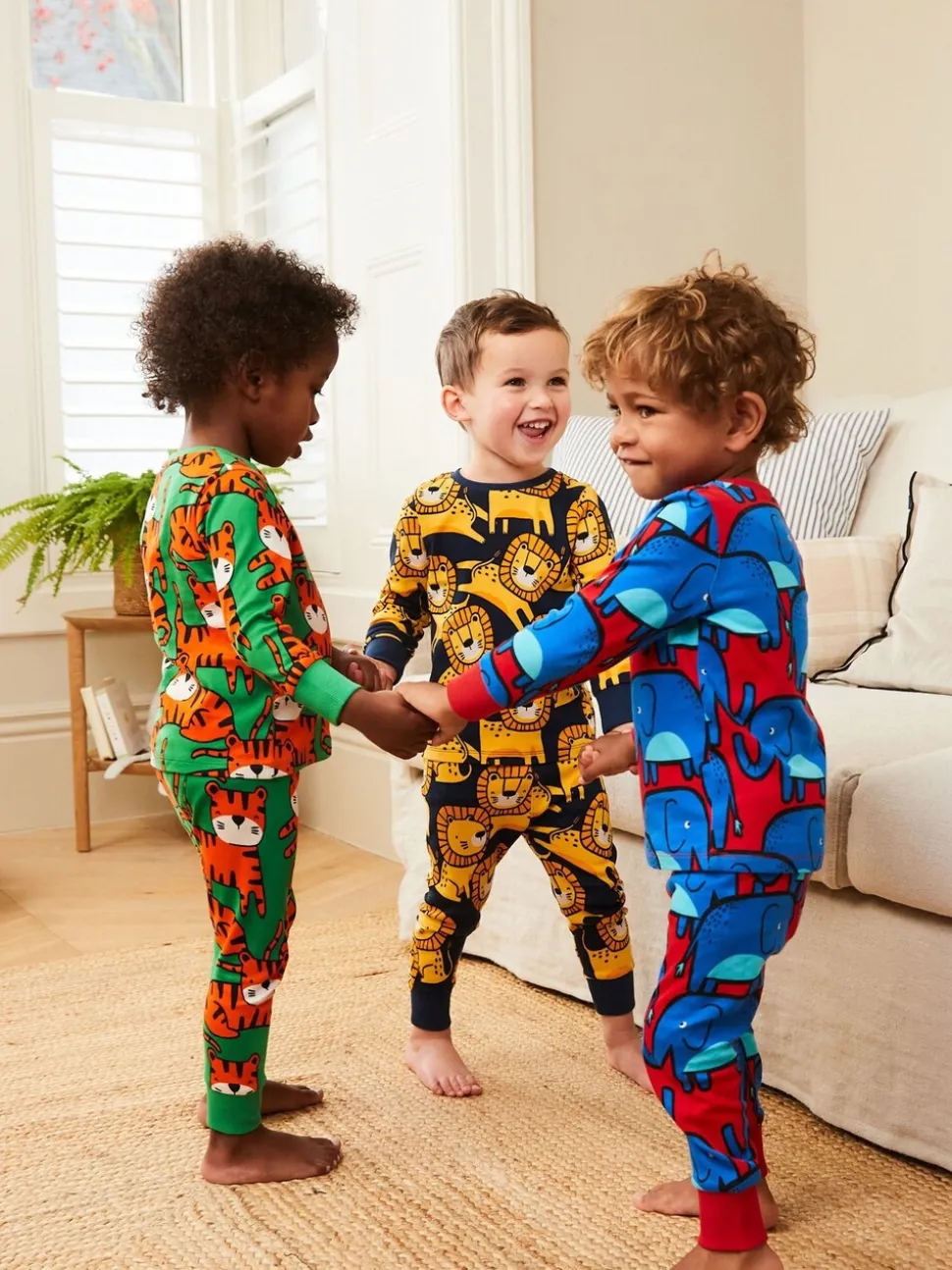 Imprimé animal coloré - Lot de 3 pyjamas Snuggle (9mois-8ans)