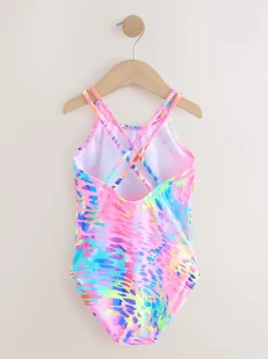 Imprimé animal coloré - Maillot de bain à double bretelle (3-16yrs)