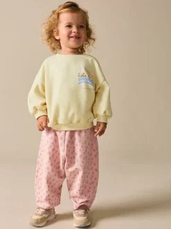 Imprimé animal jaune - Ensemble Sweat-shirt et jogging Coupe ballon (3mois -7ans)