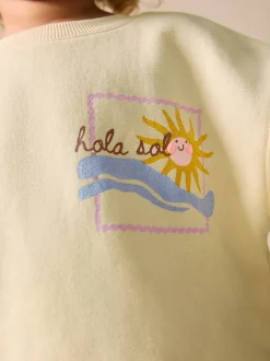 Imprimé animal jaune - Ensemble Sweat-shirt et jogging Coupe ballon (3mois -7ans)