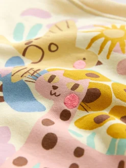 Imprimé animal jaune - Ensemble Sweat-shirt et jogging Coupe ballon (3mois -7ans)