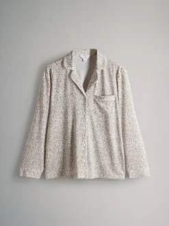 Imprimé animal/rose - The Set lot de 2 pyjamas longs boutonnés en Blend de viscose polyester avec passepoil