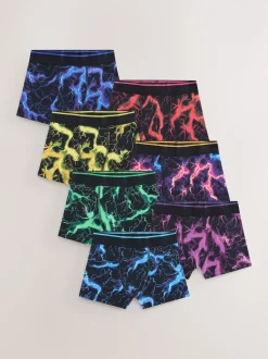 Imprimé éclair multicolore - Lot de 7 boxers (3-16ans)