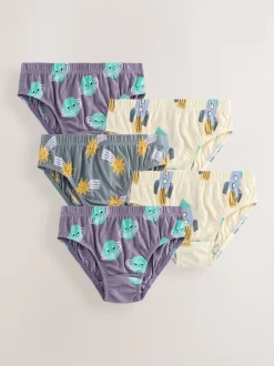 Imprimé espace - 100% Coton Imprimé Caleçons 5 Pack (1.5-10ans)