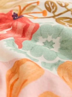 Imprimé fleuri rose - Combinaison en jersey à col carré et jambe large