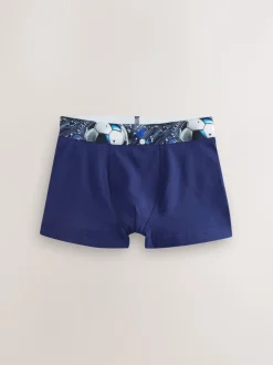 Imprimé football bleu/noir - Lot de 5 boxers (2-16ans)