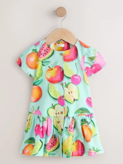 Imprimé fruits - Robe en coton à manches courtes (3mois8ans)