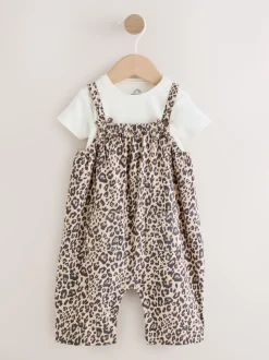 Imprimé Léopard - Ensemble Salopettes et Bodys en jersey BÉBÉ 2 Pieces (0mois-3ans)