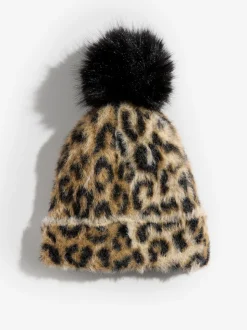 Imprimé Léopard - Love & Roses Chapeau à pompon confortable