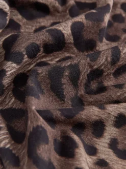 Imprimé Léopard - T-shirt décontracté à col rond avec longueur coude