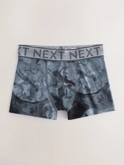Imprimé marbré bleu - Lot de 5 boxers (2-16ans)
