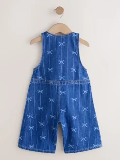 Imprimé nœud - Combinaison Denim sans manches (3mois-8ans)
