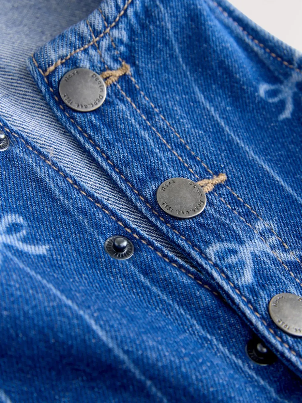 Imprimé nœud - Combinaison Denim sans manches (3mois-8ans)